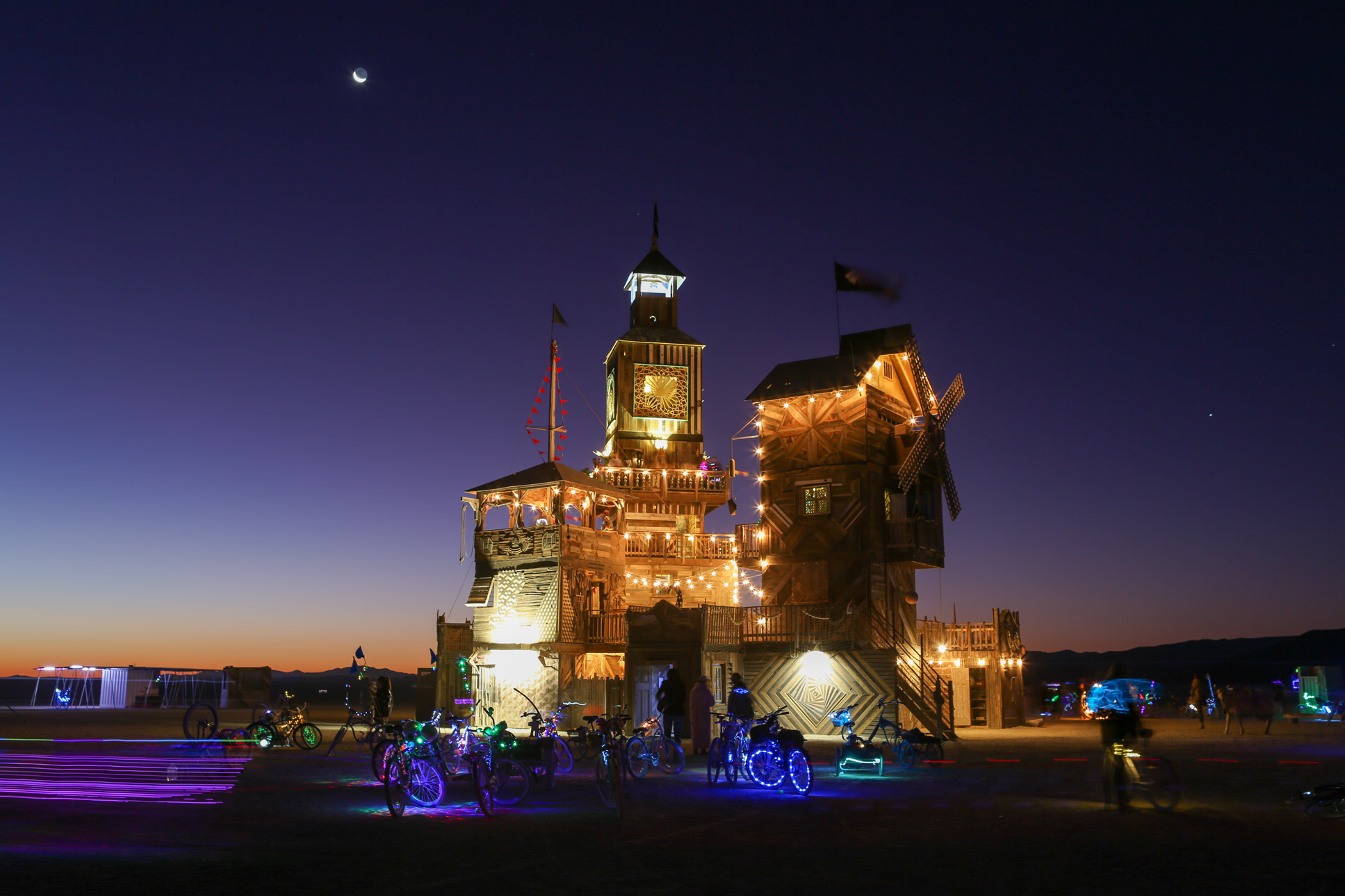 The Folly at Burning Man Sunrise