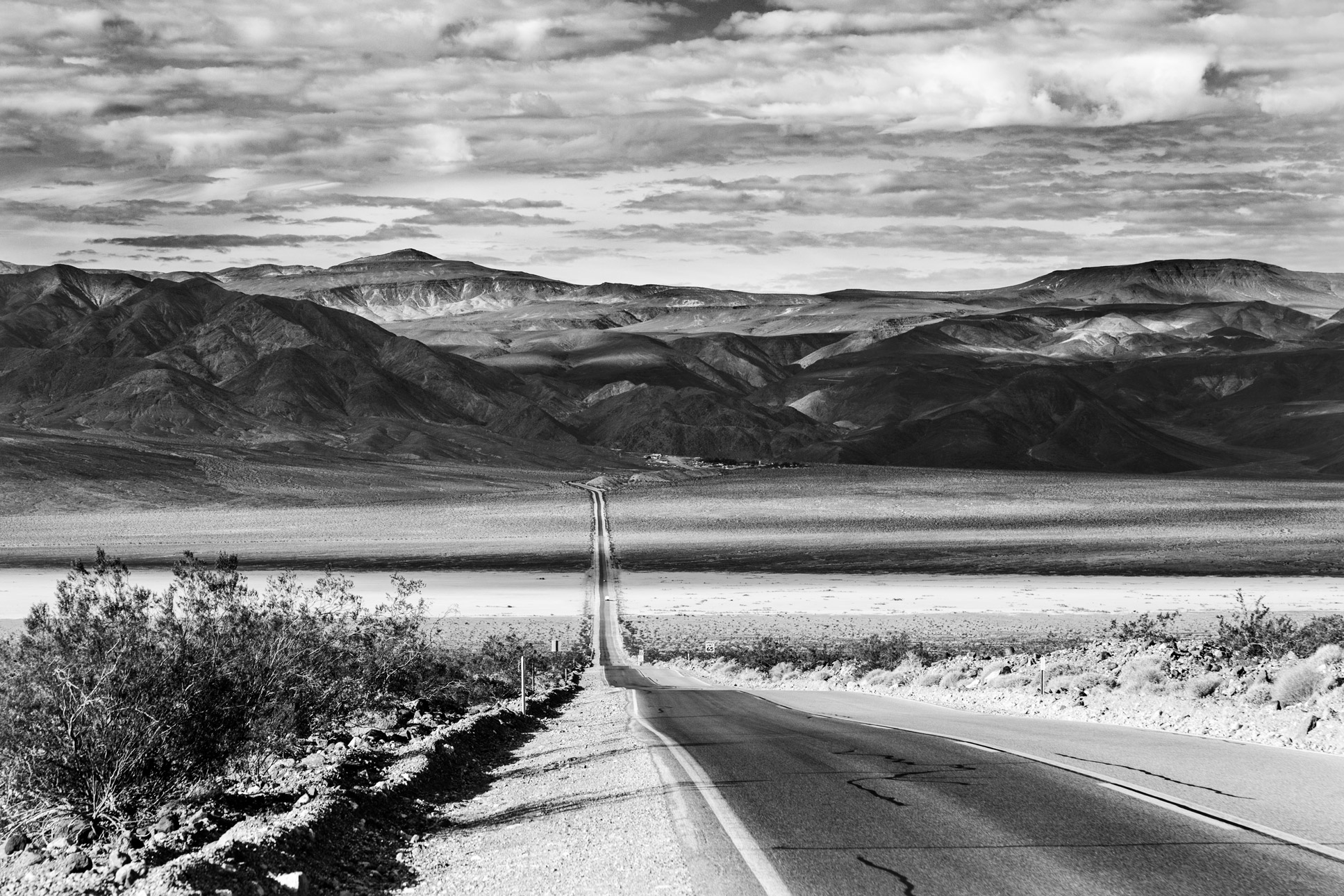 Highway in Death Valley near Panamint Springs